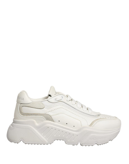 Dolce & Gabbana White Leather Daymaster Low Top Sneakers Shoes