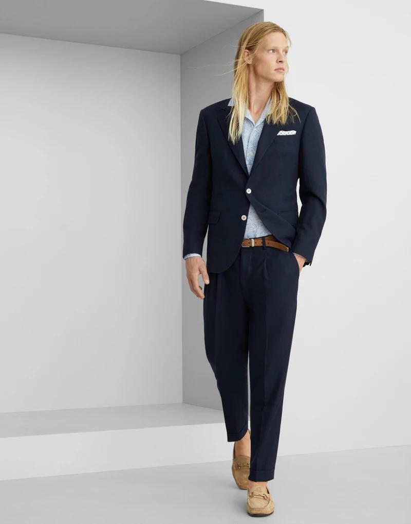 Brunello Cucinelli Blue Cotton Blazer