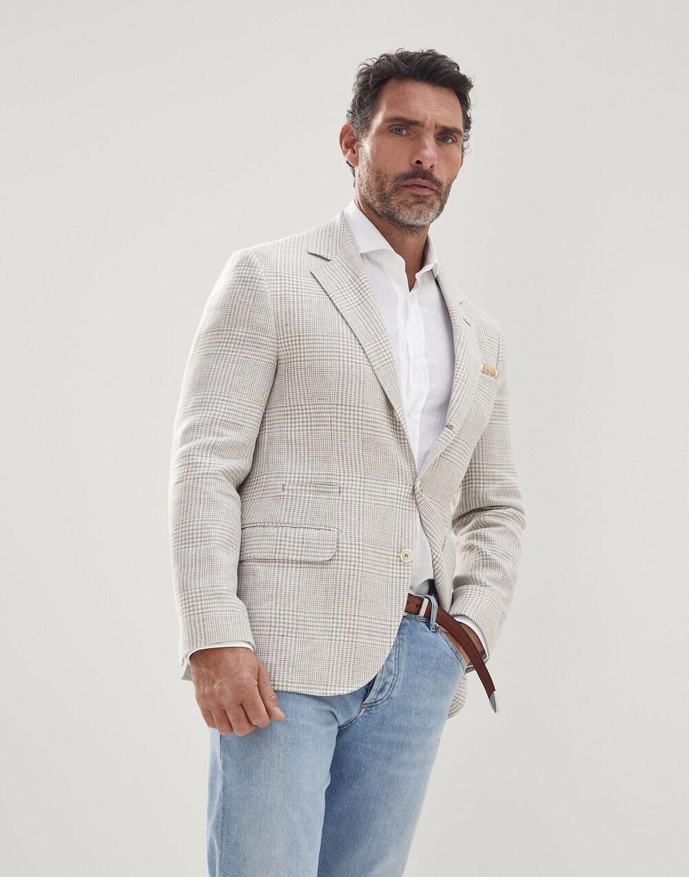 Brunello Cucinelli Beige Linen Blazer
