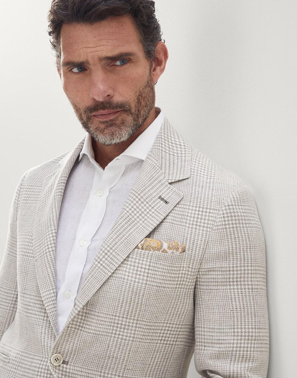 Brunello Cucinelli Beige Linen Blazer