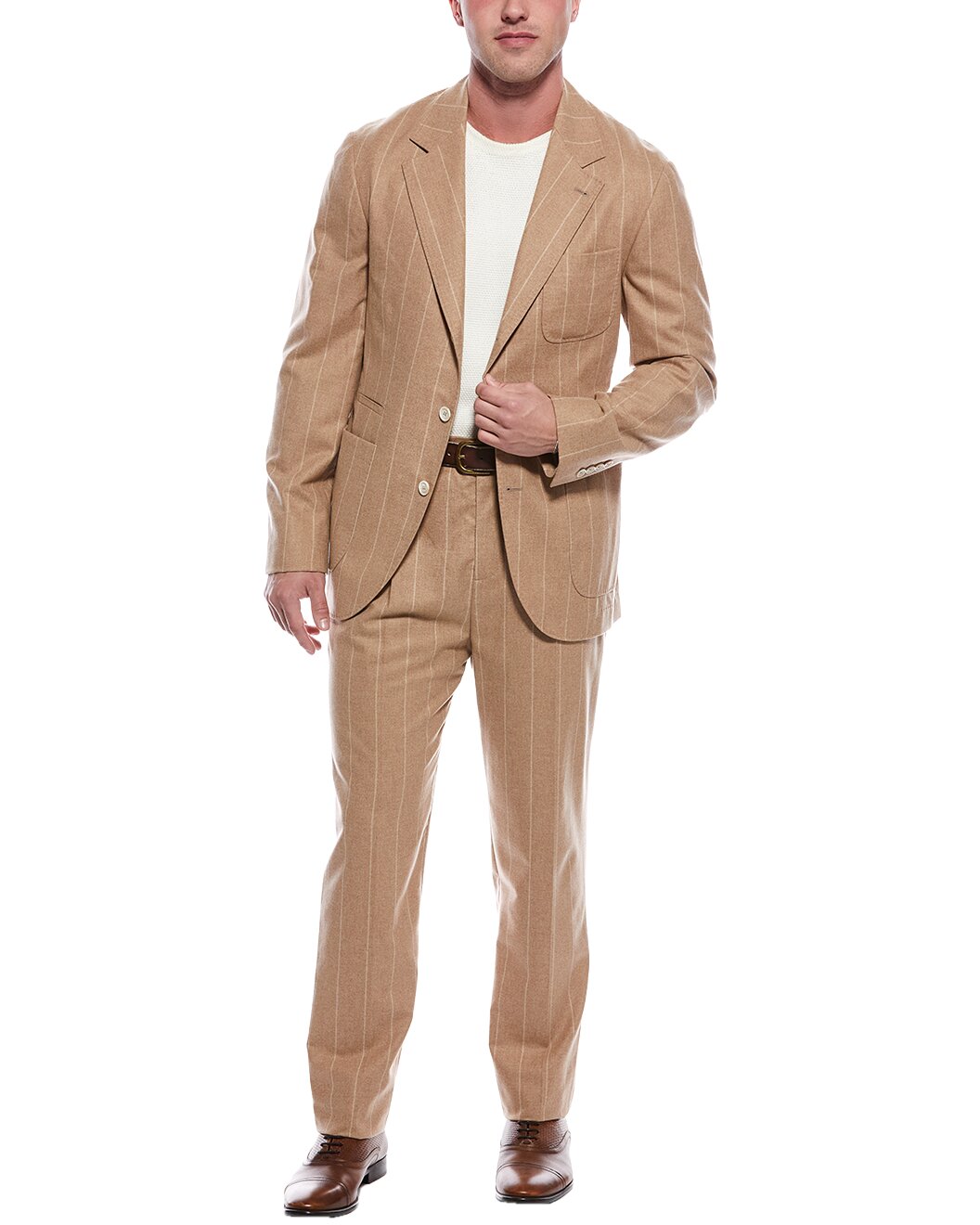 Brunello Cucinelli Brown Wool Two-Piece Suit