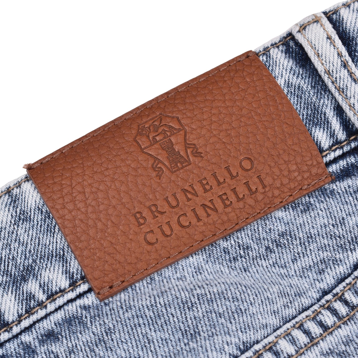 Brunello Cucinelli Blue Cotton Straight-Leg Jeans
