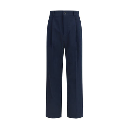 Valentino Blue Cotton Casual Pants