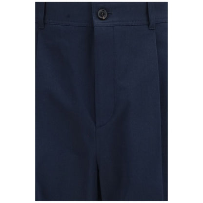 Valentino Blue Cotton Casual Pants