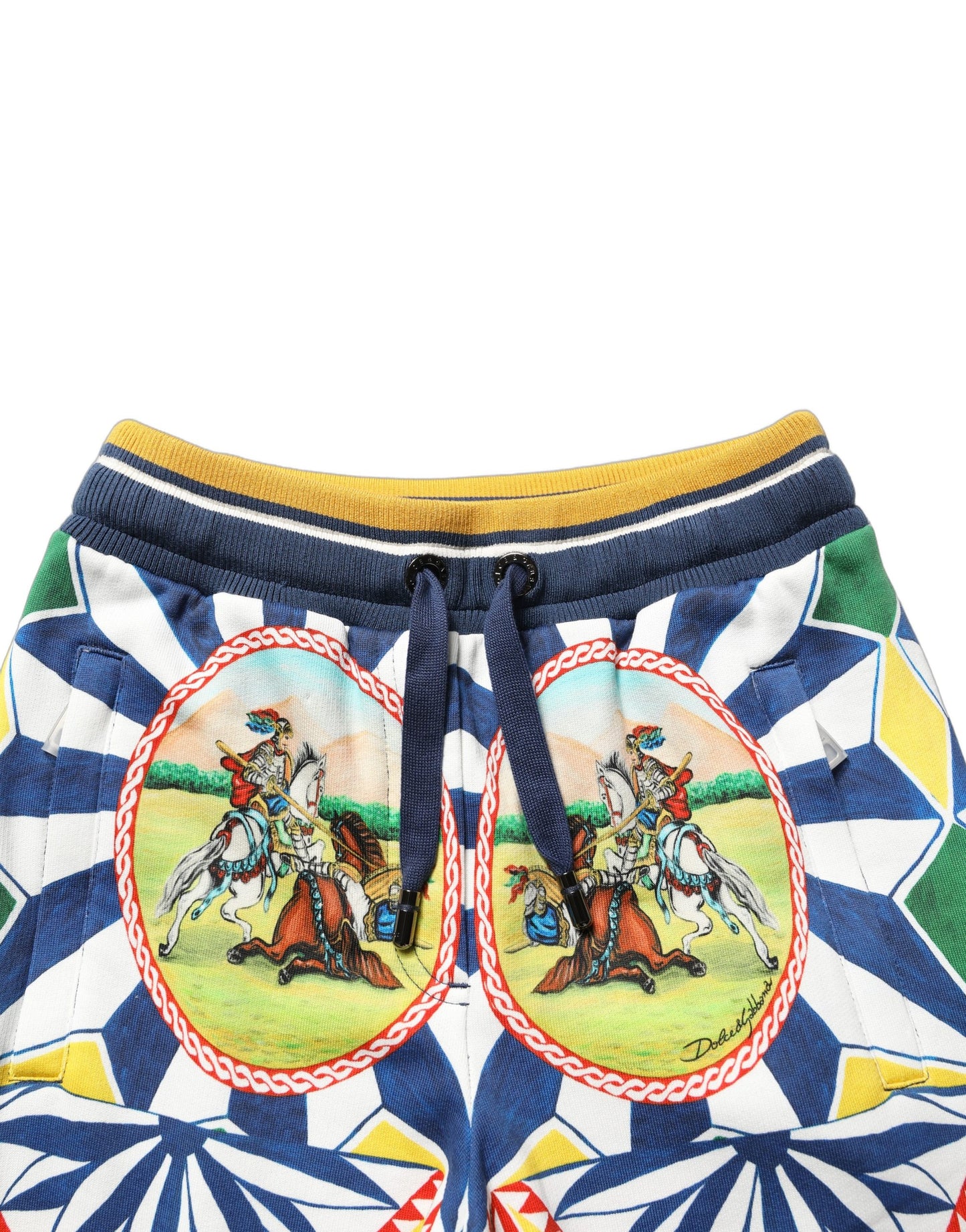 Dolce & Gabbana Multicolor Siciliano Saretto Joggers Pants