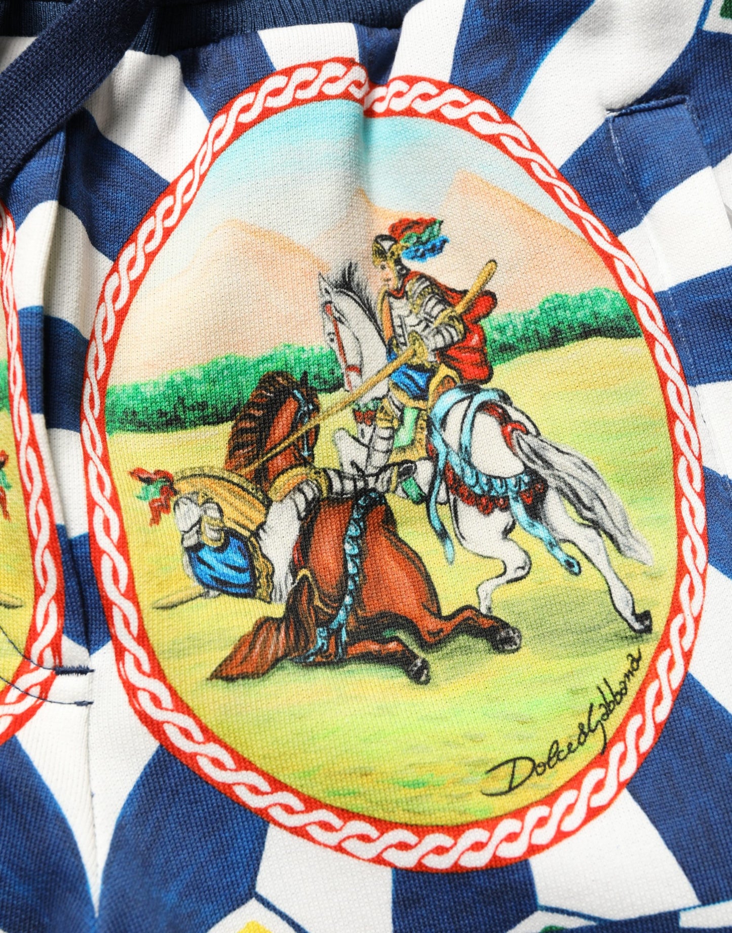 Dolce & Gabbana Multicolor Siciliano Saretto Joggers Pants