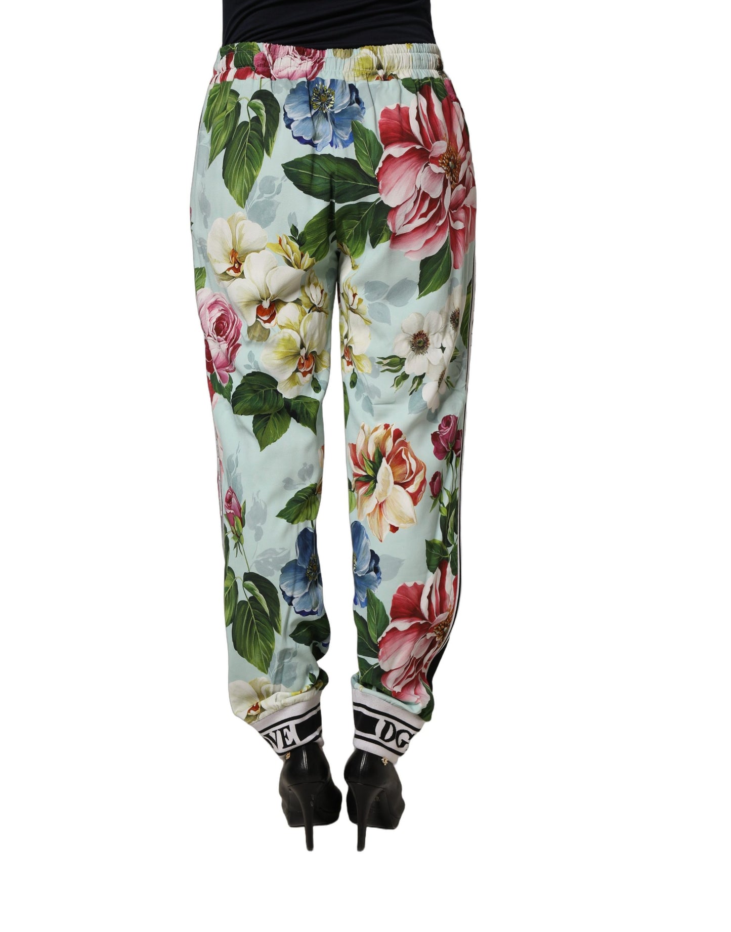 Dolce & Gabbana Multicolor Floral Joggers Trouser Pants