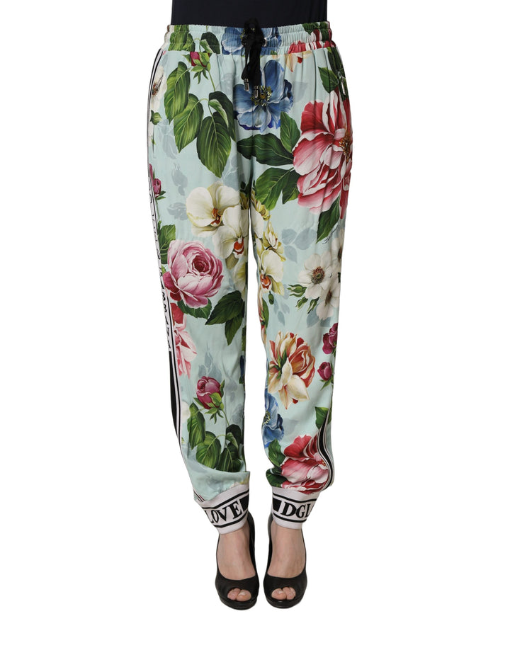 Dolce & Gabbana Multicolor Floral Joggers Trouser Pants