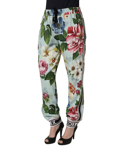 Dolce & Gabbana Multicolor Floral Joggers Trouser Pants