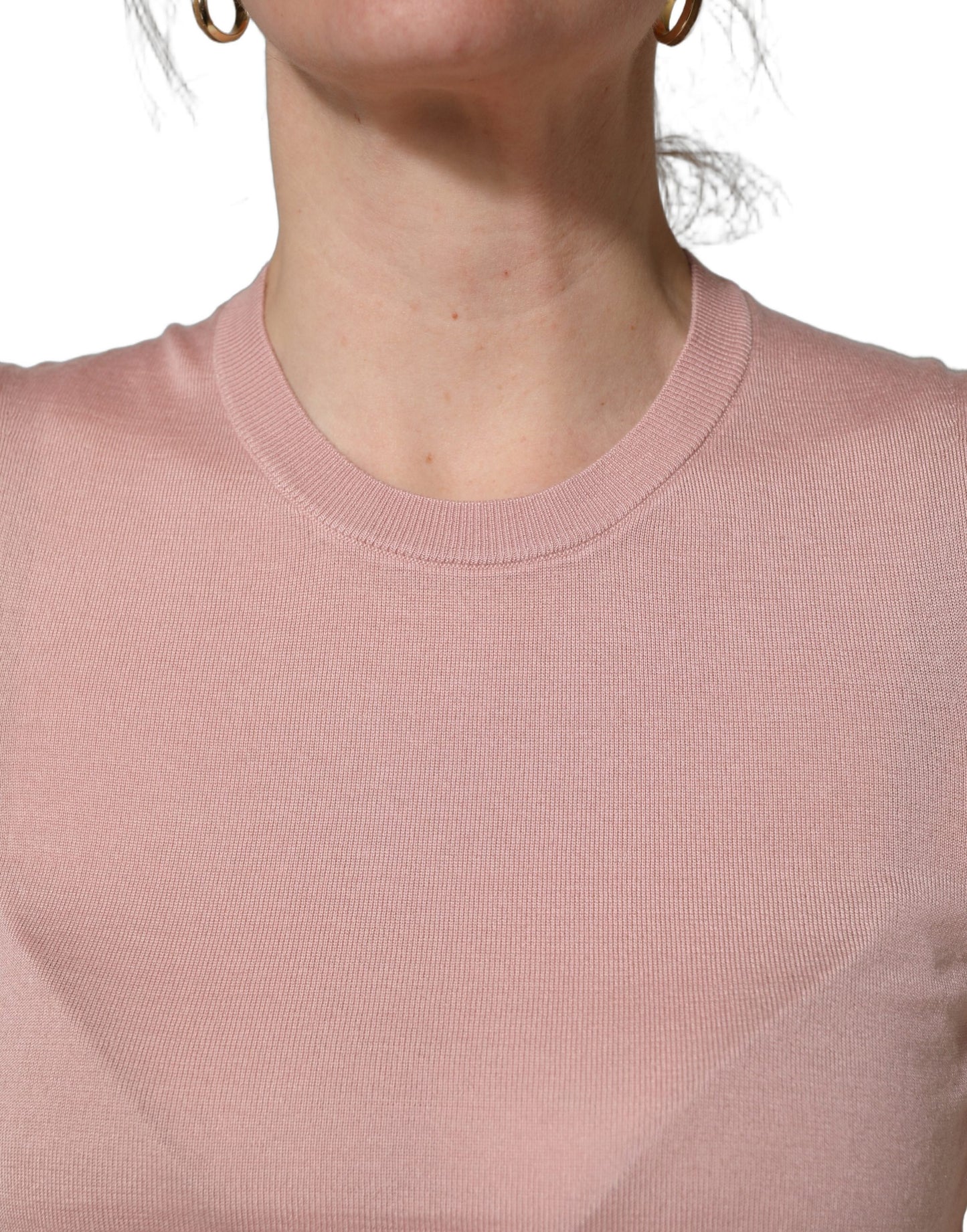 Débardeur sans manches en cachemire tricoté rose Dolce & Gabbana