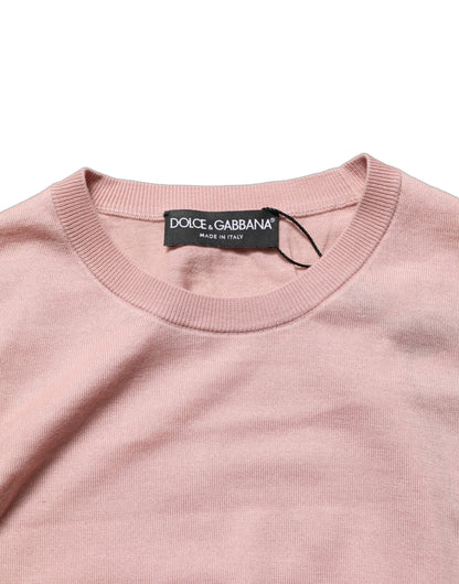 Débardeur sans manches en cachemire tricoté rose Dolce & Gabbana