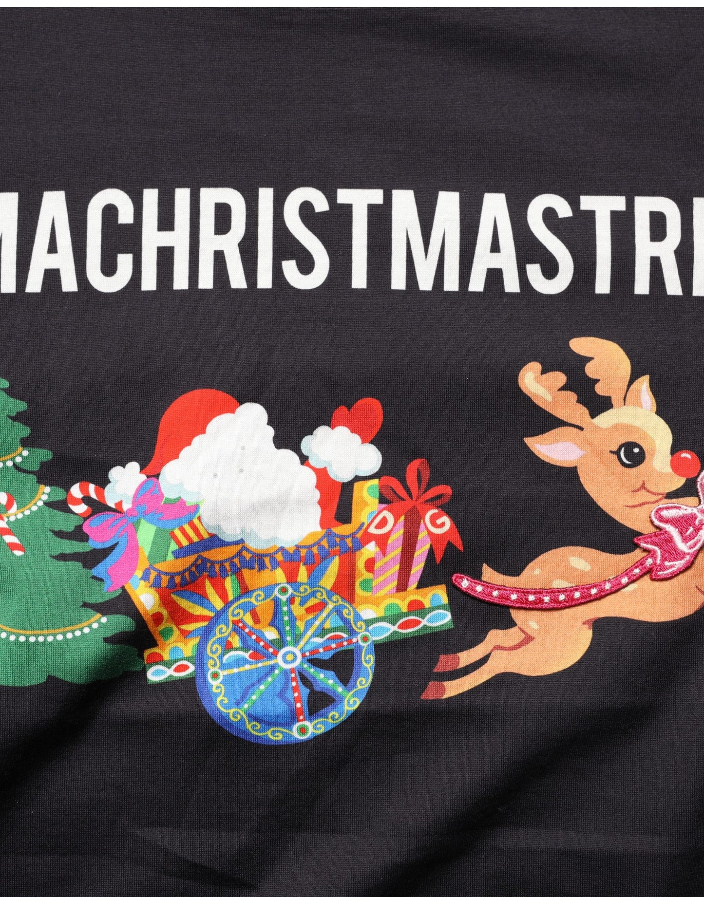 T-shirt en coton imprimé #IAMACHRISTMASTREE Dolce & Gabbana noir