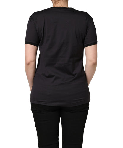 T-shirt en coton imprimé #IAMACHRISTMASTREE Dolce & Gabbana noir