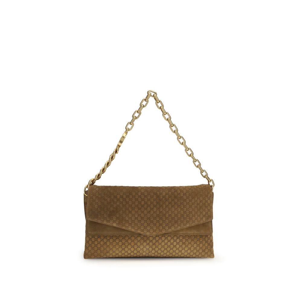 Sac à main Gucci en cuir suédé marron