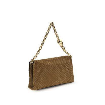 Sac à main Gucci en cuir suédé marron