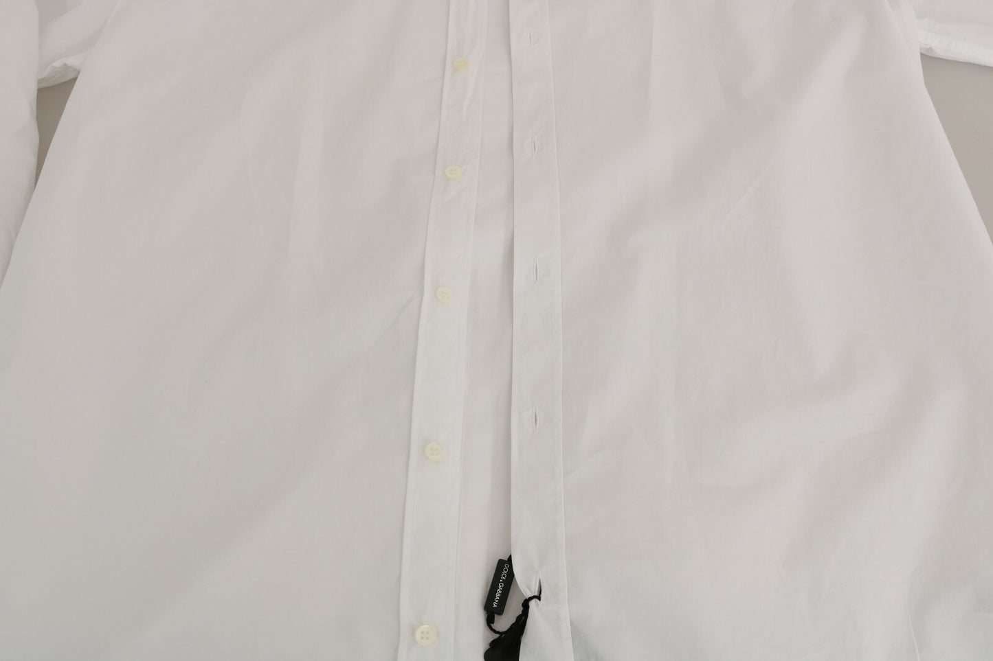 Dolce & Gabbana Camisa de vestir entallada GOLD blanca 100% algodón