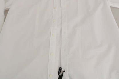 Dolce & Gabbana Camisa de vestir entallada GOLD blanca 100% algodón