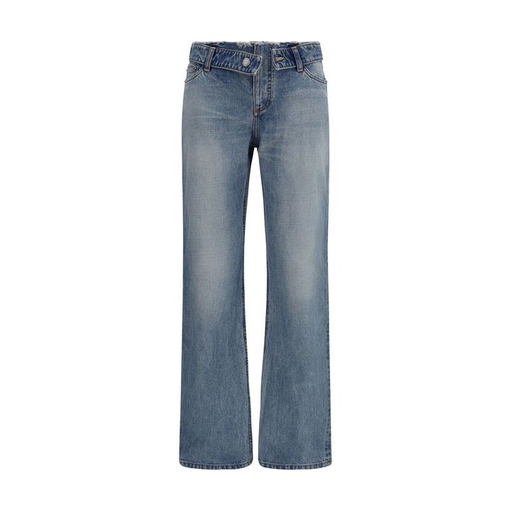 Alexander McQueen Jeans Rectos de Algodón Azules