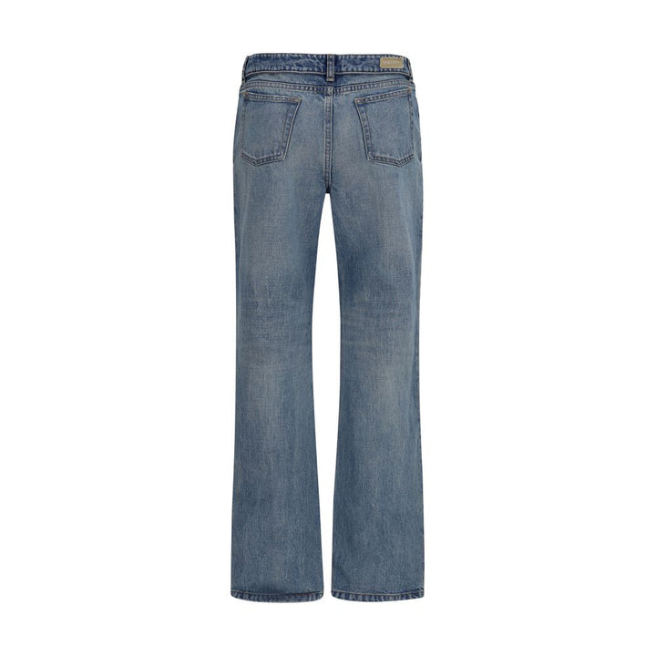 Alexander McQueen Jeans Rectos de Algodón Azules