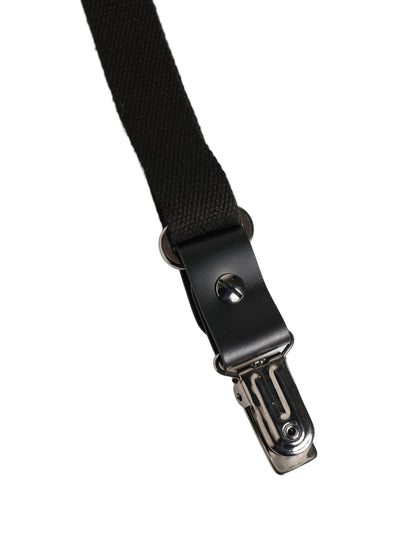 Tirantes elásticos Dolce & Gabbana de algodón negro con espalda en Y y clips metálicos