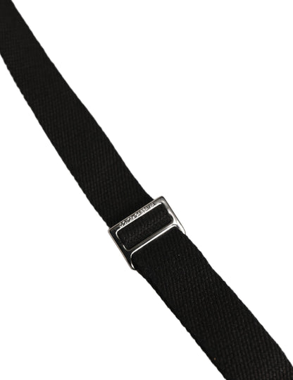 Tirantes elásticos Dolce & Gabbana de algodón negro con espalda en Y y clips metálicos