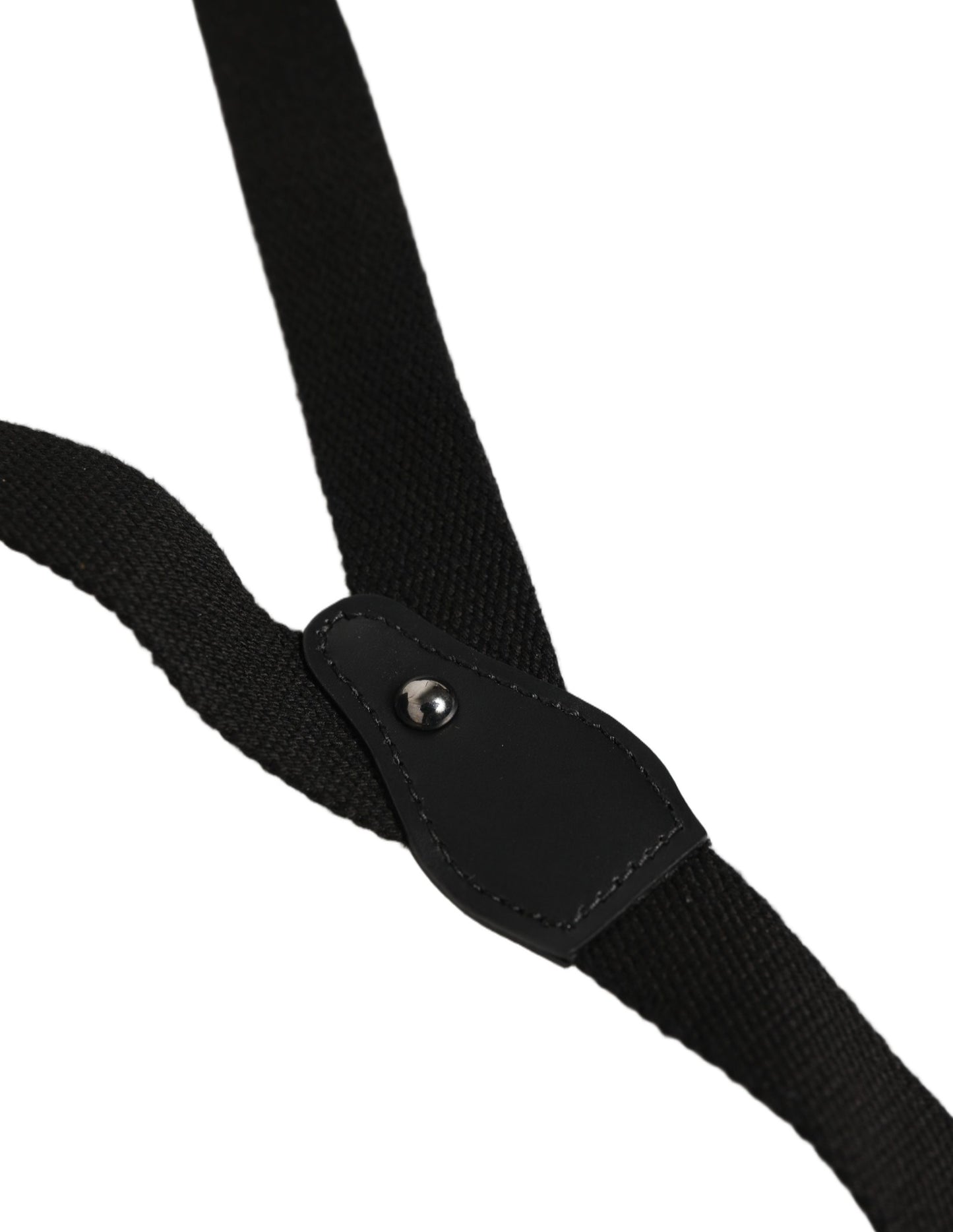 Tirantes elásticos Dolce & Gabbana de algodón negro con espalda en Y y clips metálicos