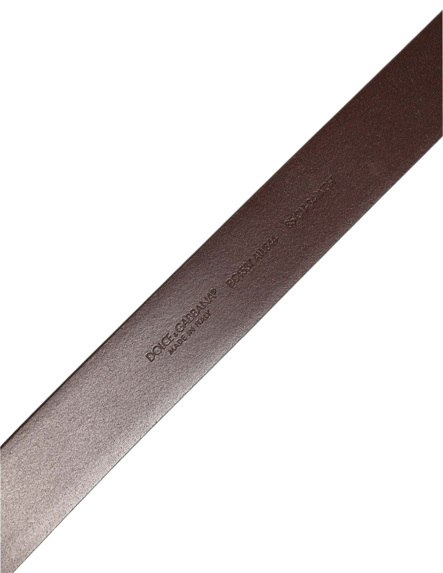 Cinturón Dolce & Gabbana de piel de becerro marrón con hebilla de metal dorado