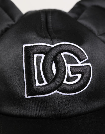 Casquette de baseball Dolce & Gabbana en velours noir à oreilles d'animal pour homme