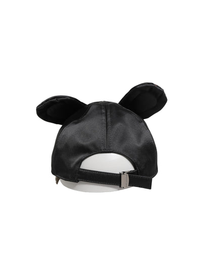 Casquette de baseball Dolce & Gabbana en velours noir à oreilles d'animal pour homme