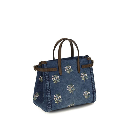 Sac à main Valentino Garavani en coton bleu