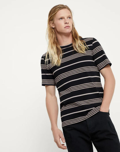 Camiseta bicolor de algodón Brunello Cucinelli