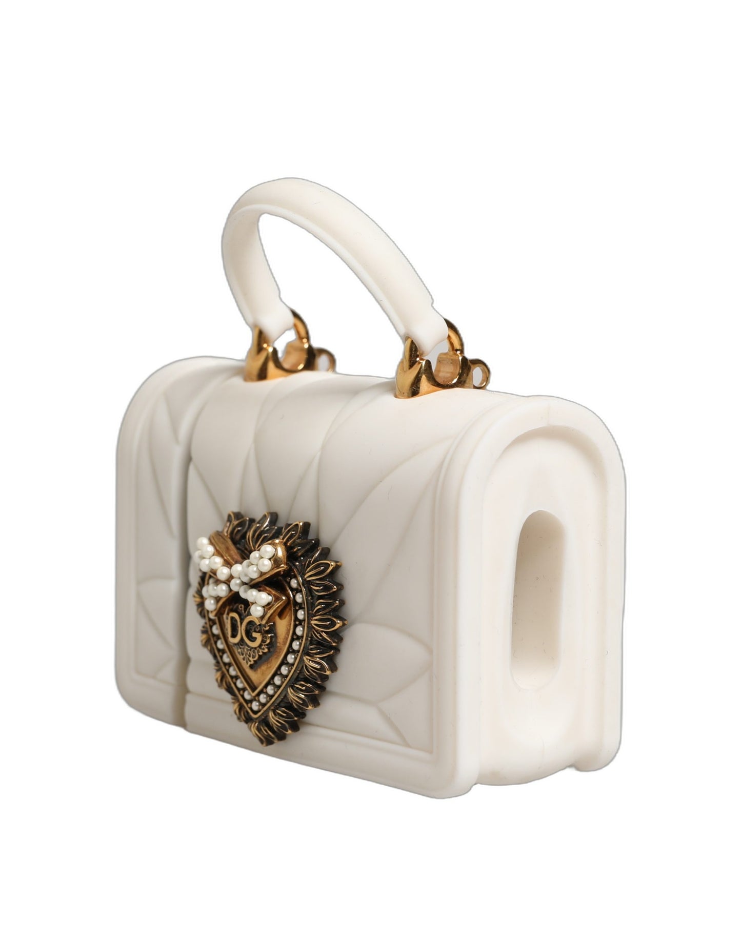 Dolce & Gabbana Funda de silicona blanca Devotion Heart para Airpod