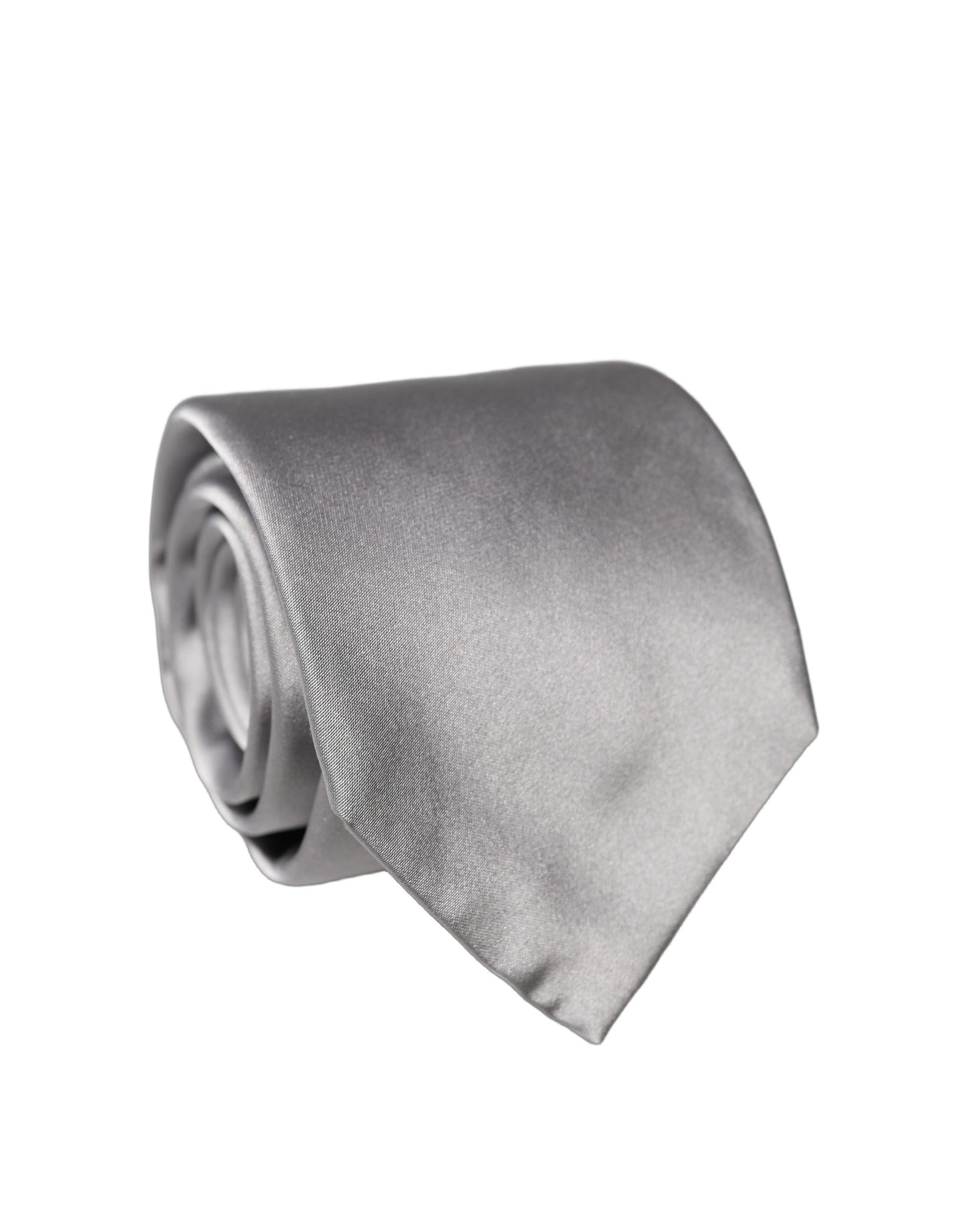 Corbata de hombre Dolce & Gabbana de satén gris 100% seda ajustable