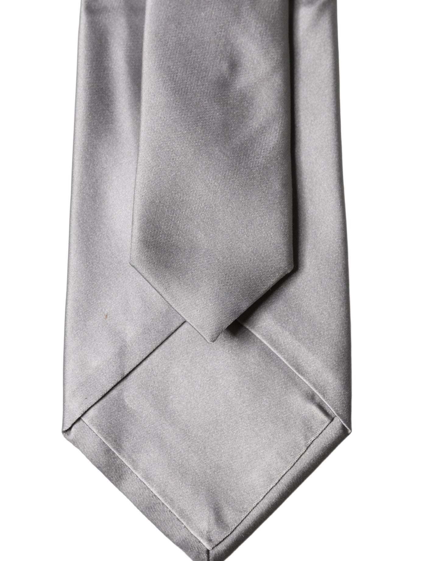 Corbata de hombre Dolce & Gabbana de satén gris 100% seda ajustable