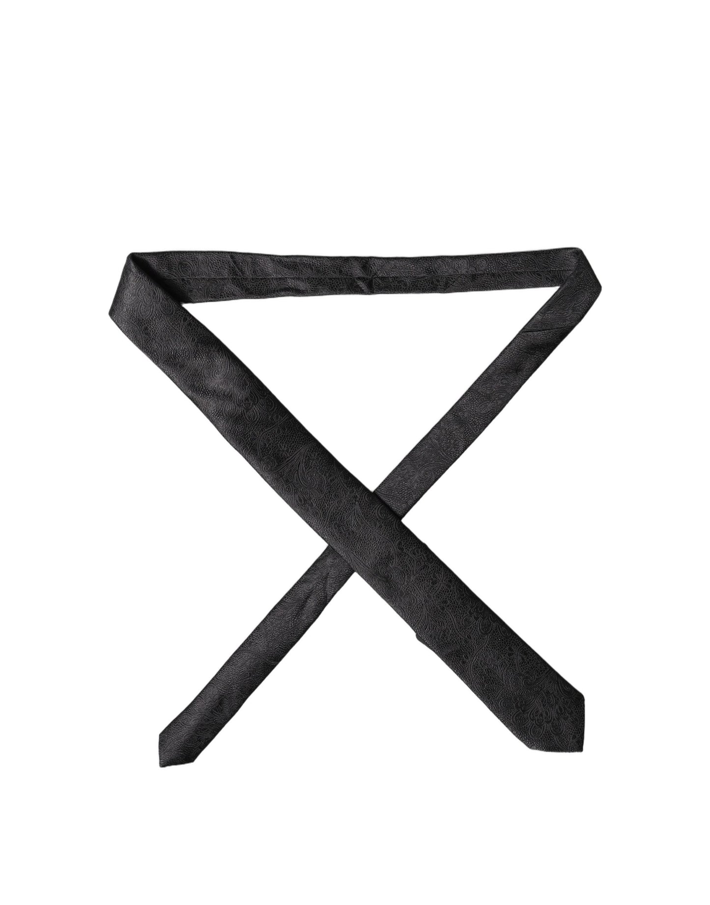 Corbata de seda negra sólida 100% ajustable para hombre de Dolce & Gabbana