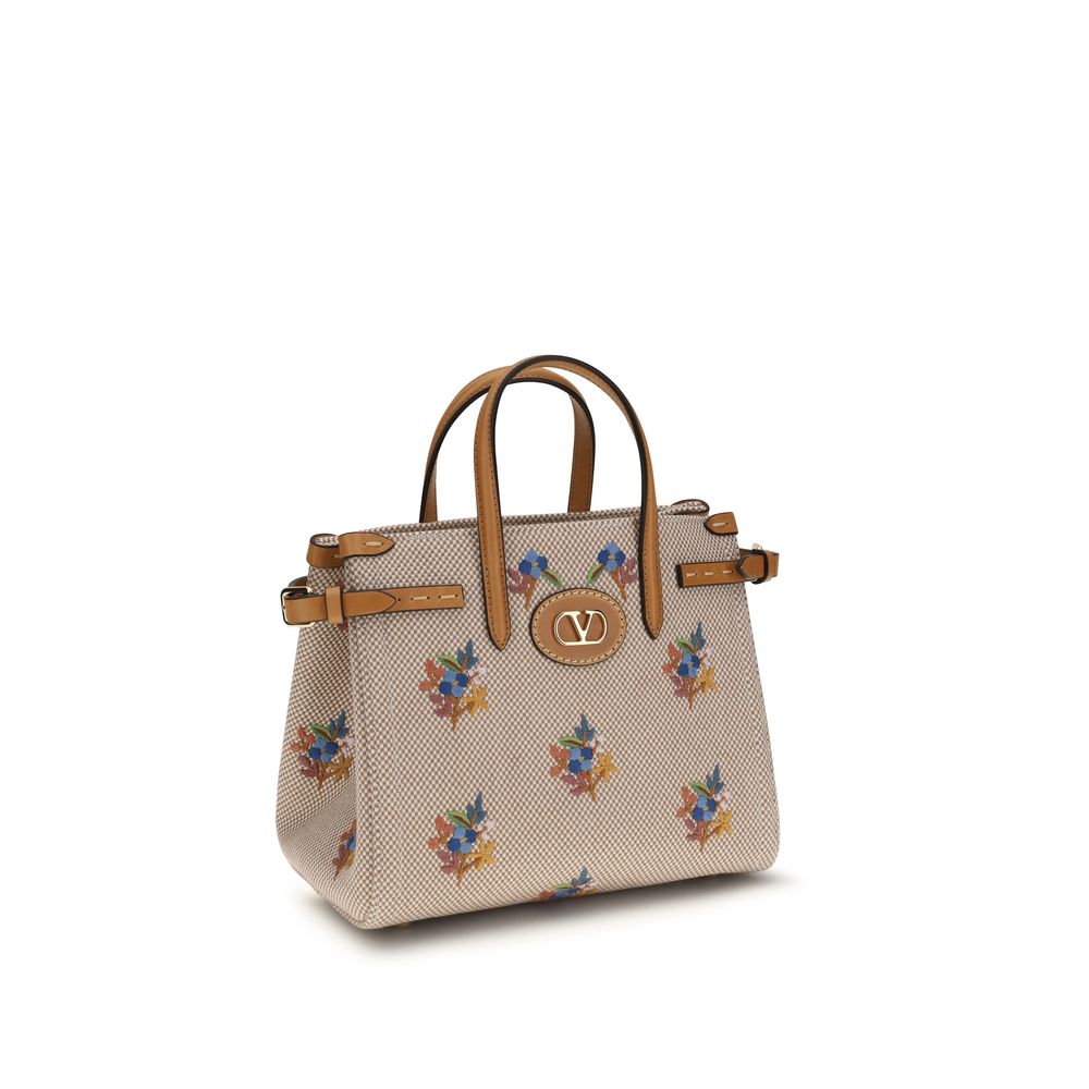 Sac à main Valentino Garavani en coton beige
