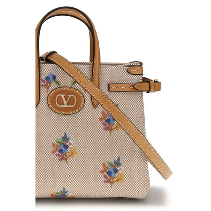 Sac à main Valentino Garavani en coton beige