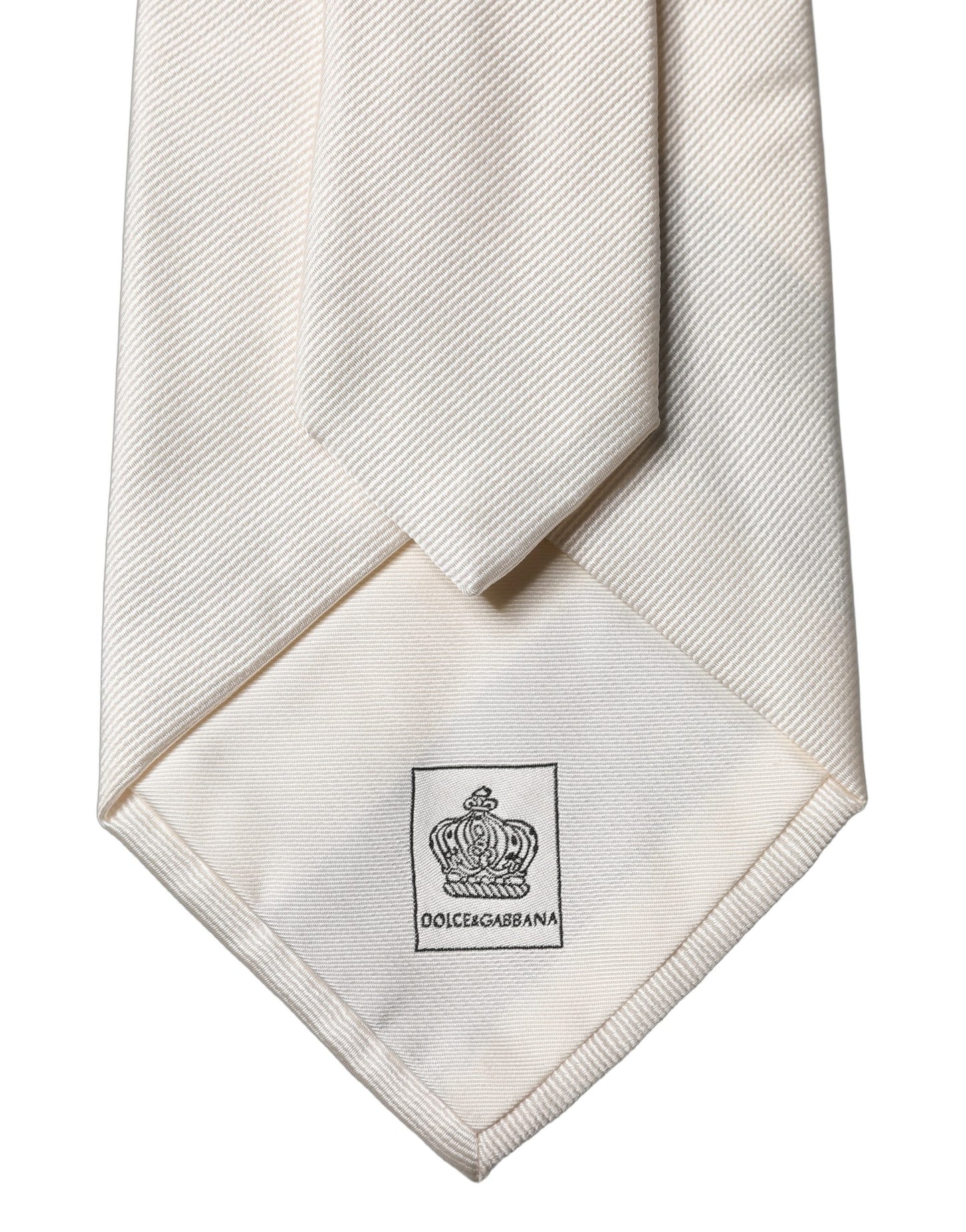Corbata ajustable de seda con estampado floral White Tattoo de Dolce & Gabbana para hombre