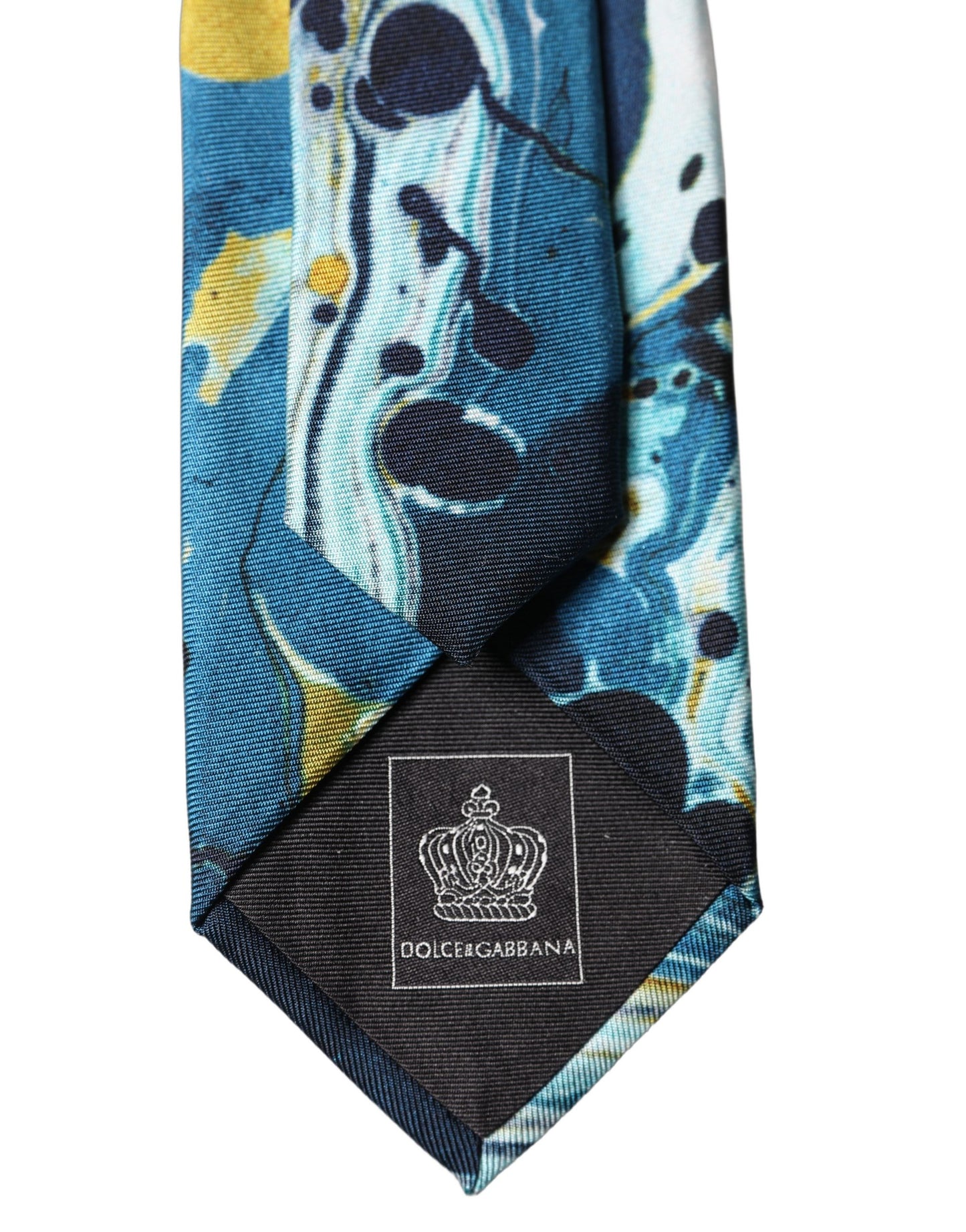 Cravate homme Dolce & Gabbana en soie multicolore abstraite à nouer ajustable