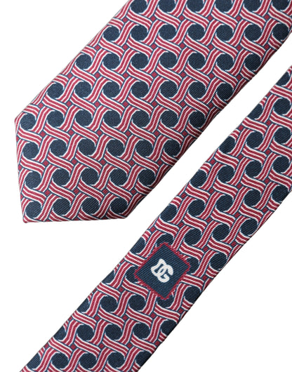 Corbata de hombre Dolce & Gabbana de seda con estampado multicolor anudada ajustable