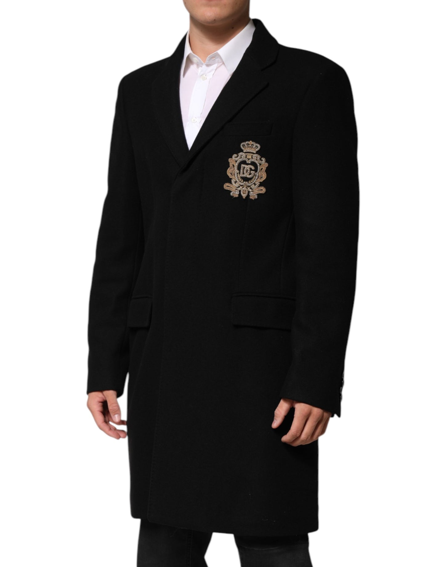 Veste droite Dolce & Gabbana noire à écusson héraldique