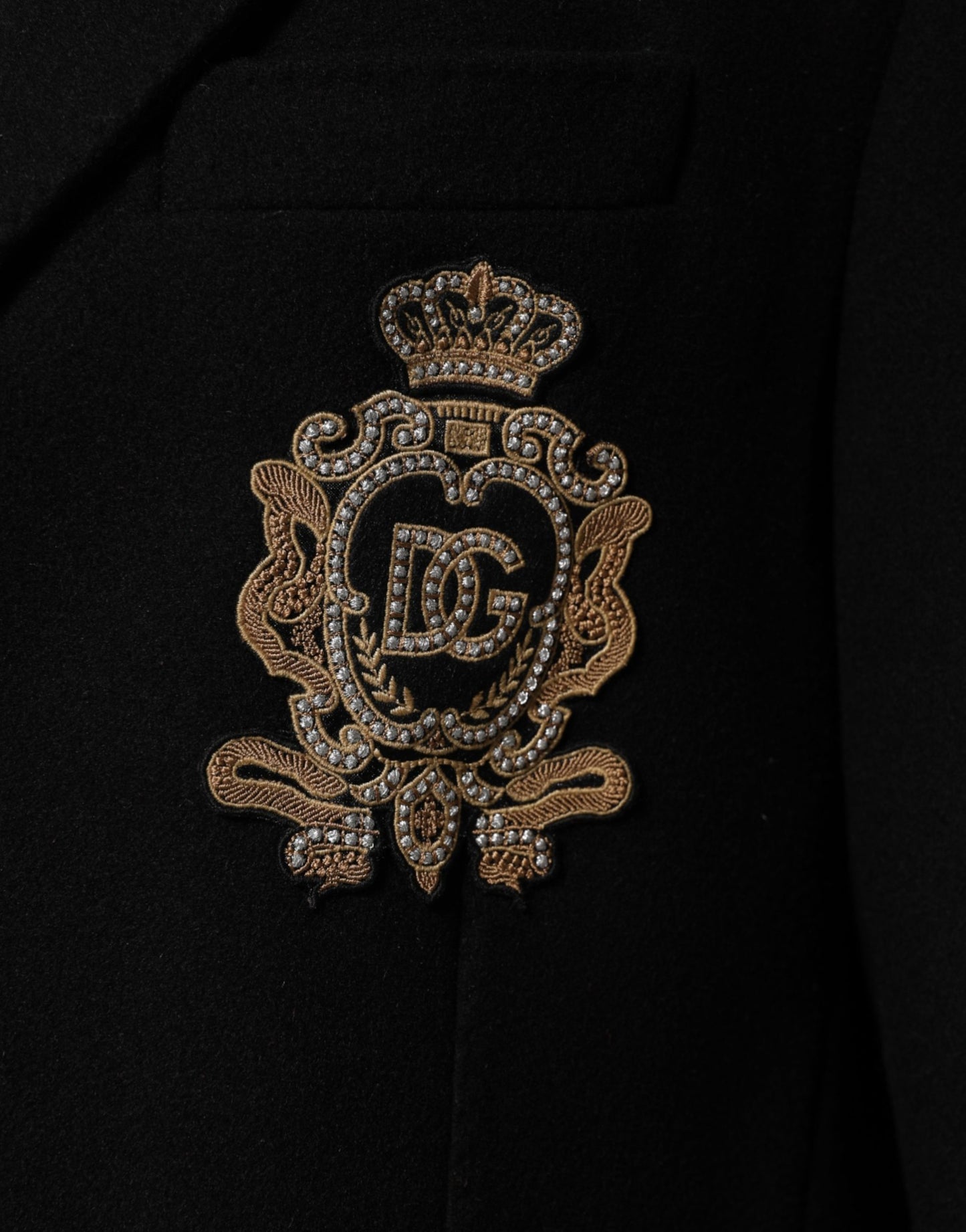 Veste droite Dolce & Gabbana noire à écusson héraldique