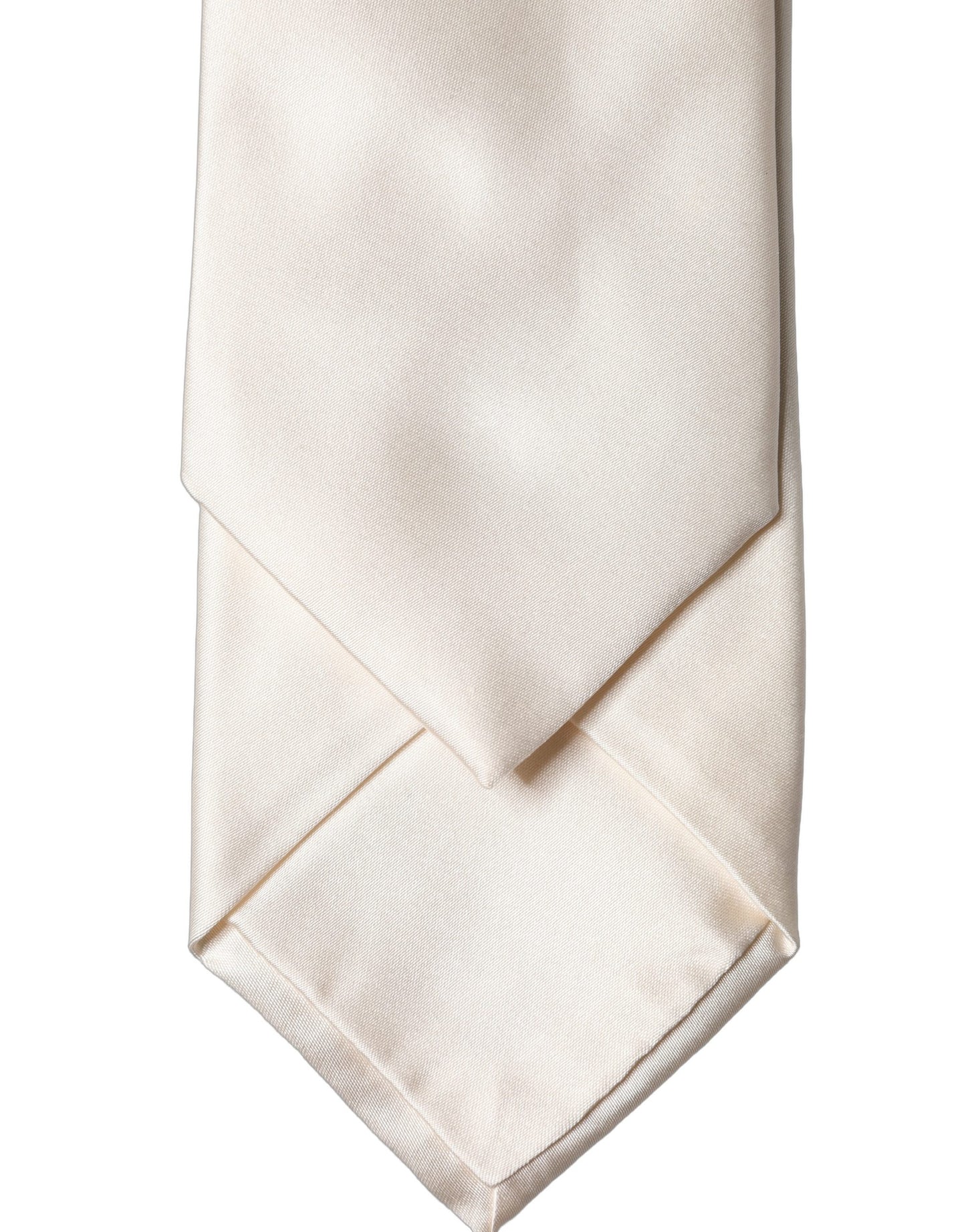 Dolce & Gabbana Corbata ajustable de raso de seda blanca cruda para mujer
