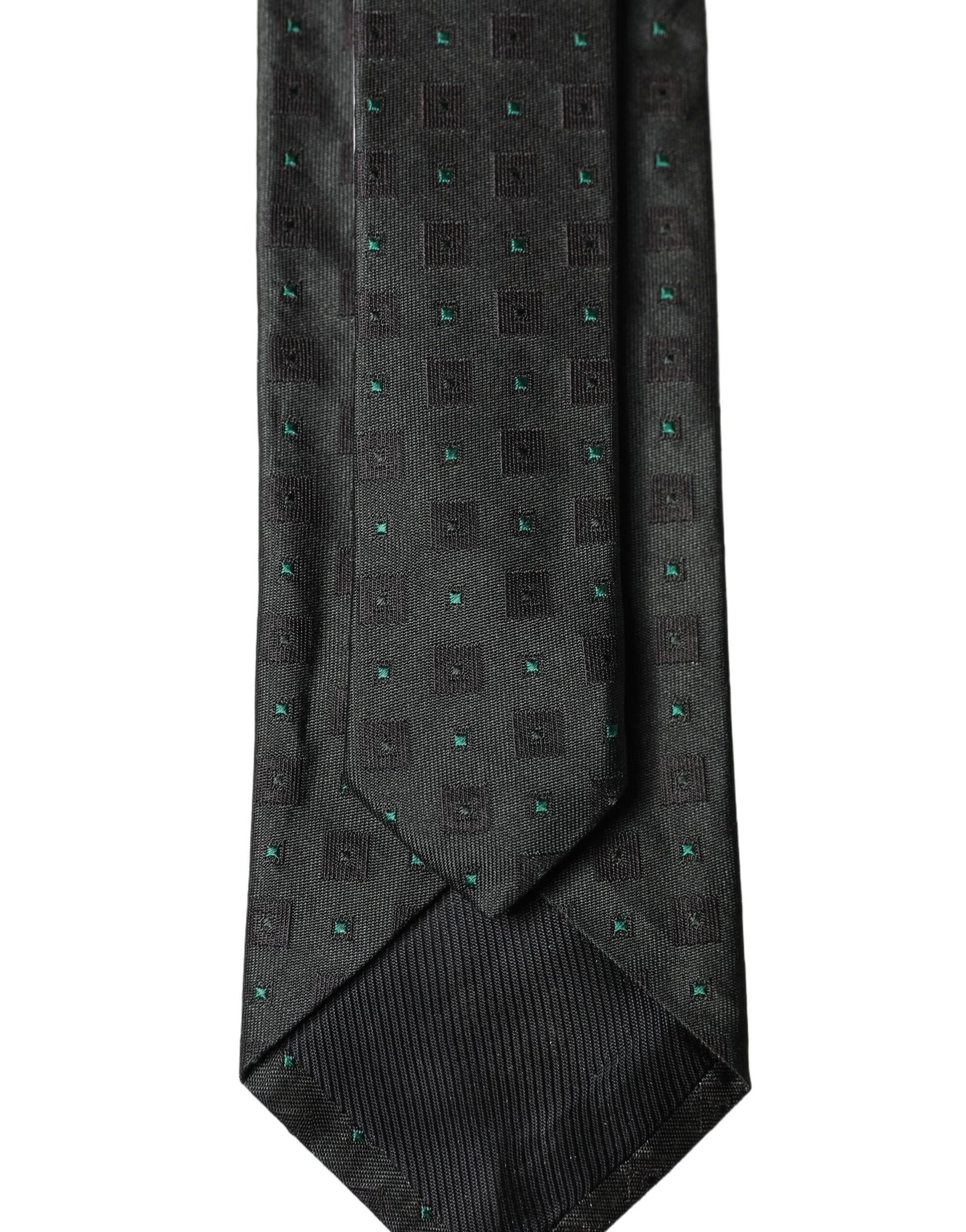 Cravate pour homme en soie noire géométrique réglable Dolce & Gabbana
