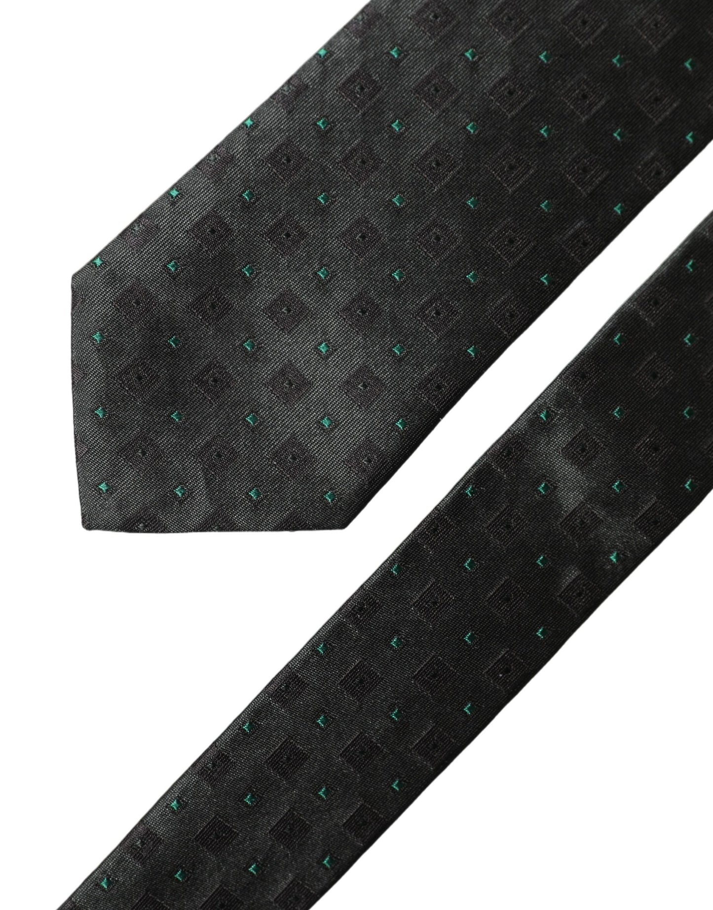 Cravate pour homme en soie noire géométrique réglable Dolce & Gabbana
