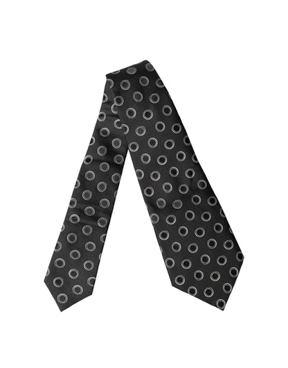Corbata de seda ajustable Dolce & Gabbana de lunares negros y blancos para mujer