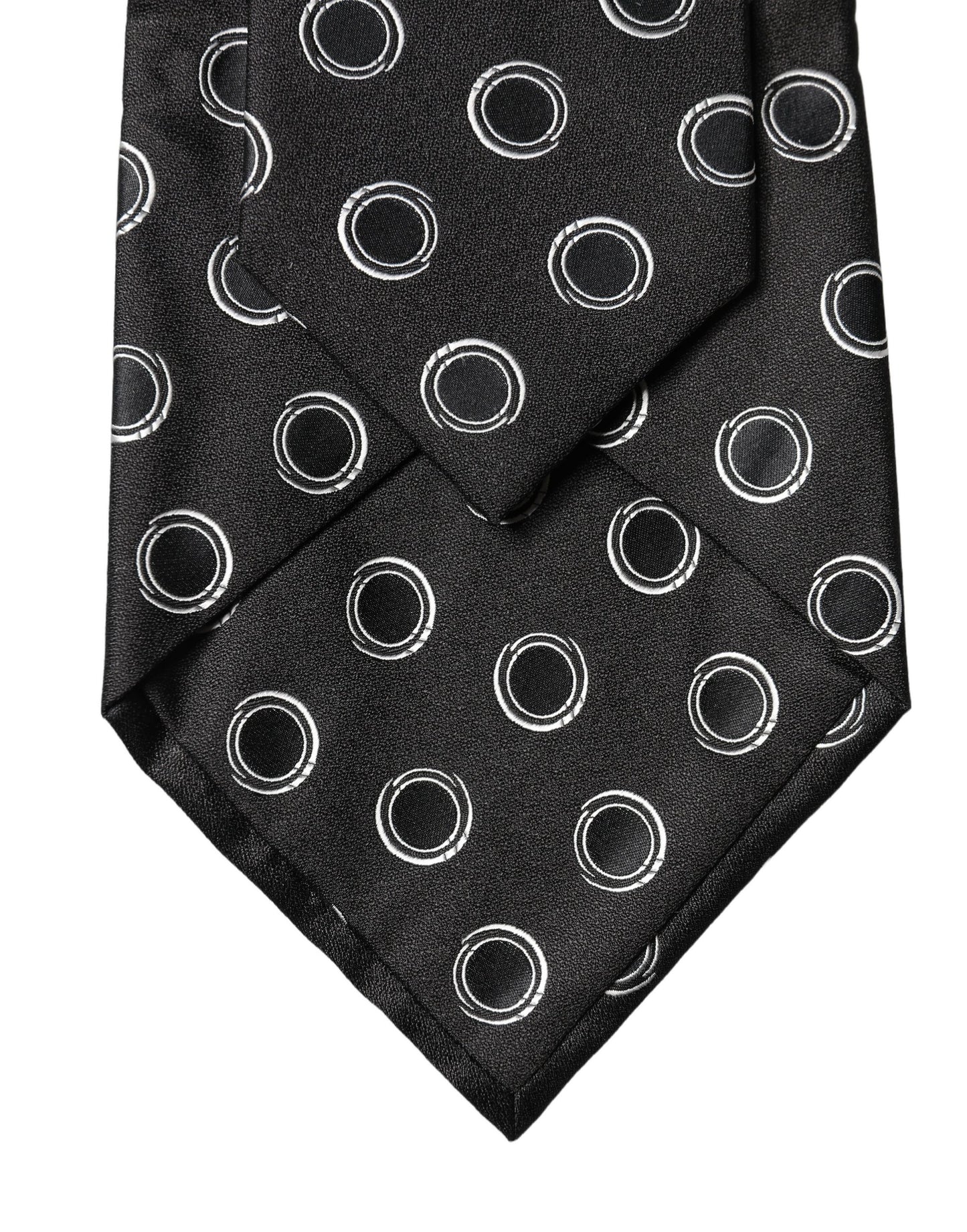 Corbata de seda ajustable Dolce & Gabbana de lunares negros y blancos para mujer