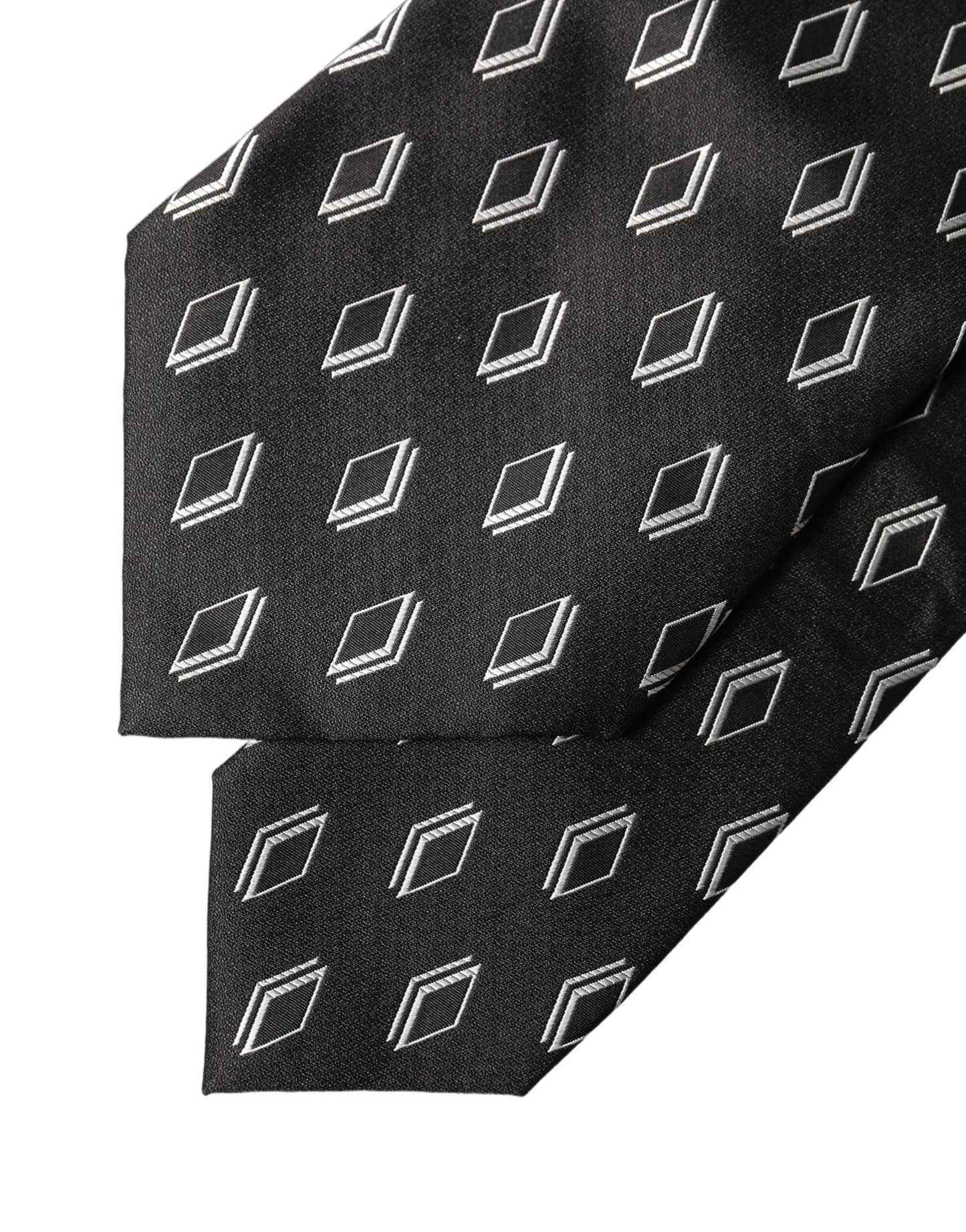 Cravate Dolce & Gabbana en soie noire à motifs, ajustable pour femme