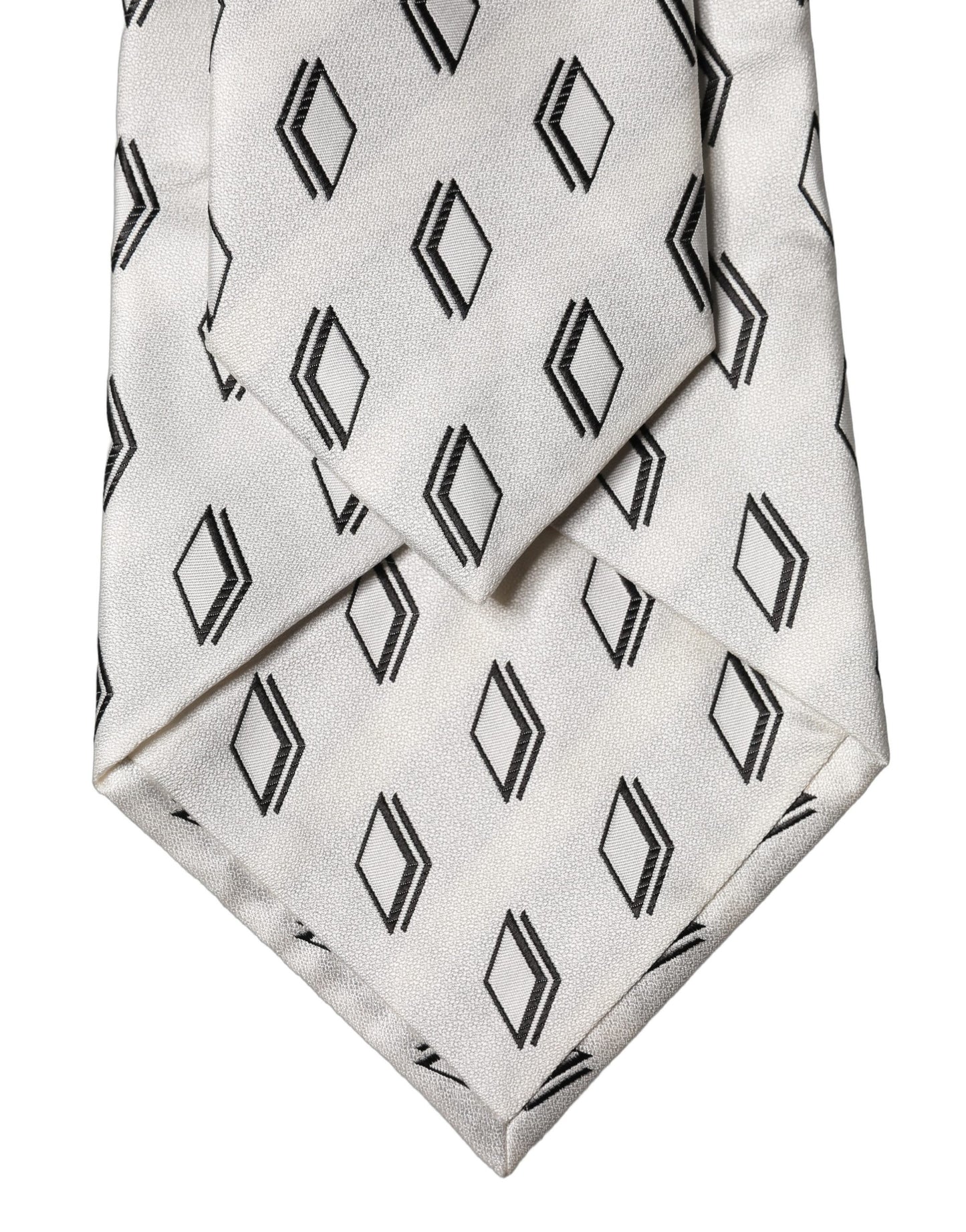 Cravate à nouer en soie à motifs, réglable, pour femme Dolce & Gabbana, coloris blanc
