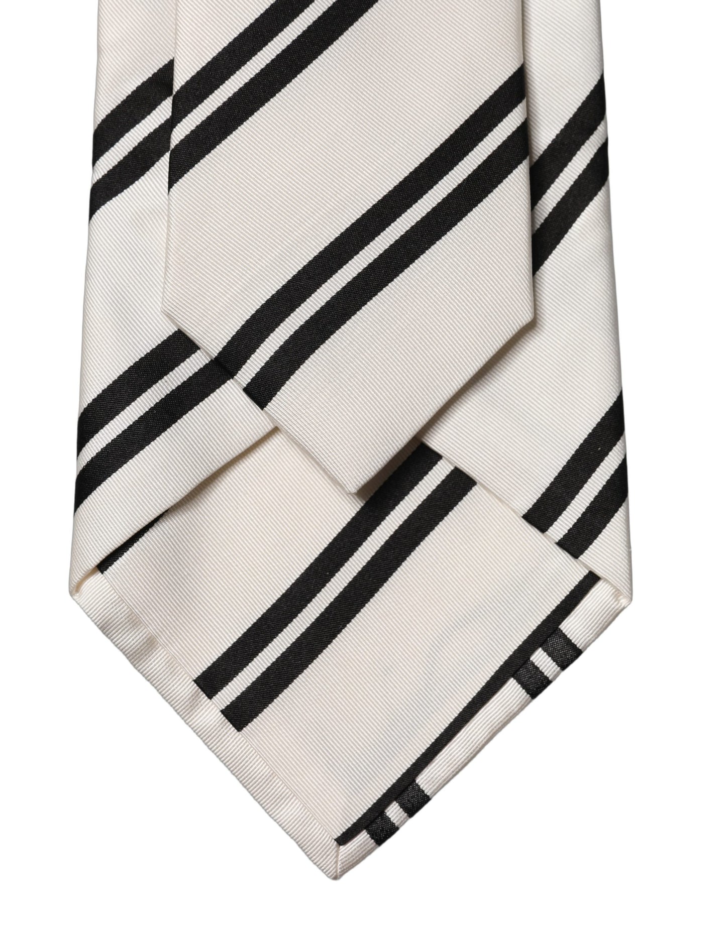 Corbata Ajustable de Seda con Rayas Blancas y Negras Dolce & Gabbana para Mujer